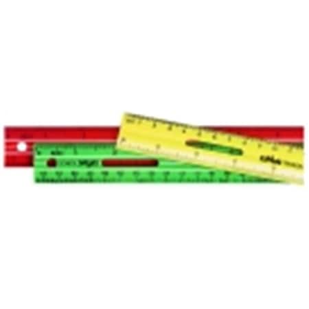 School Smart School Smart 12 in. Light-Weight Strong Plastic Ruler; Pack - 6 1473614